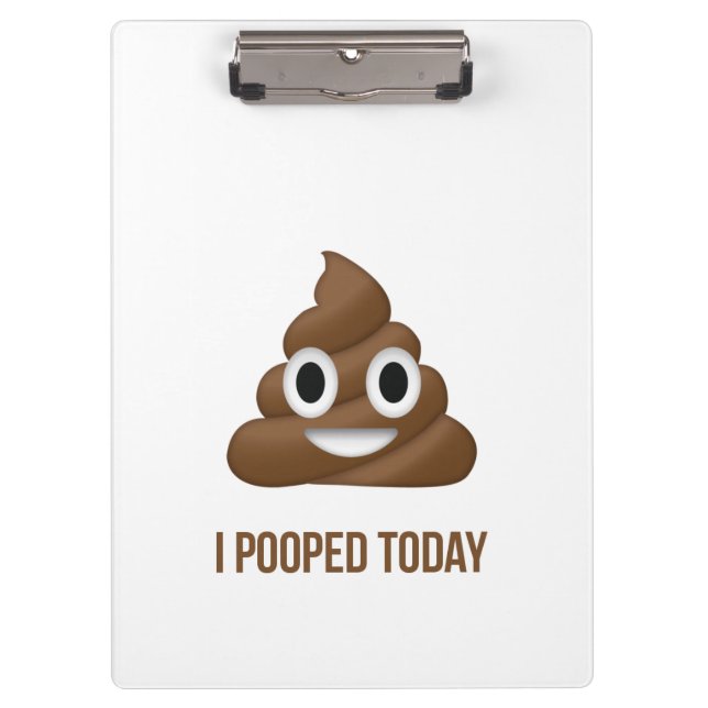 Pranchetas Mim Pooped hoje Brown engraçado Emoji (Frente)