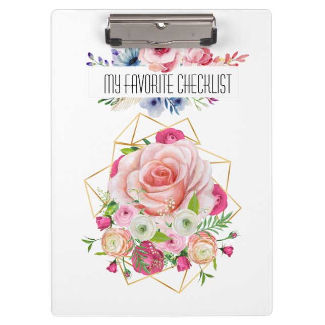 Pranchetas Minha lista de verificação favorita (Frente)