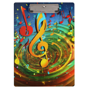 Pranchetas Minha Música Favorita: Notas Musicais e Design de