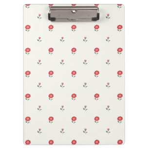 Pranchetas Mini Floral Foco Vermelho Verde