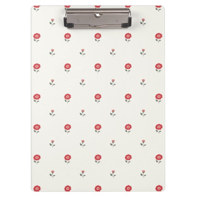 Pranchetas Mini Floral Foco Vermelho Verde (Frente)