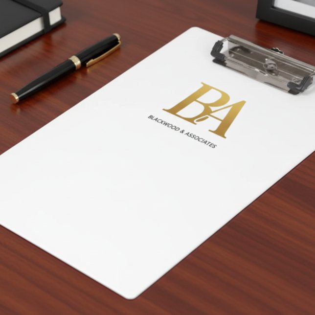 Pranchetas Minimalist Law Firm Monogram Clipboard (Criador carregado)