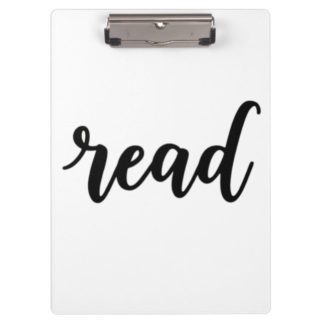 Pranchetas Minimalist Modern Cursive "read" Calligraphy (Frente)