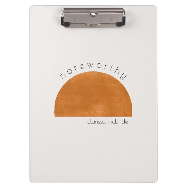 Pranchetas Minimalista Moderno Abstrato Sol Personalizado  (Frente)