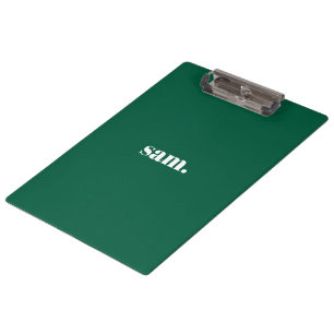 Pranchetas Minimalista texto personalizado negrito verde