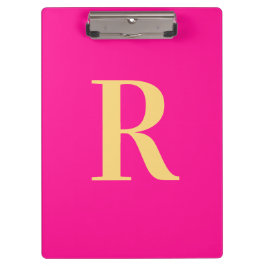 Pranchetas Mínimo Moderno Monograma Rosa Quente