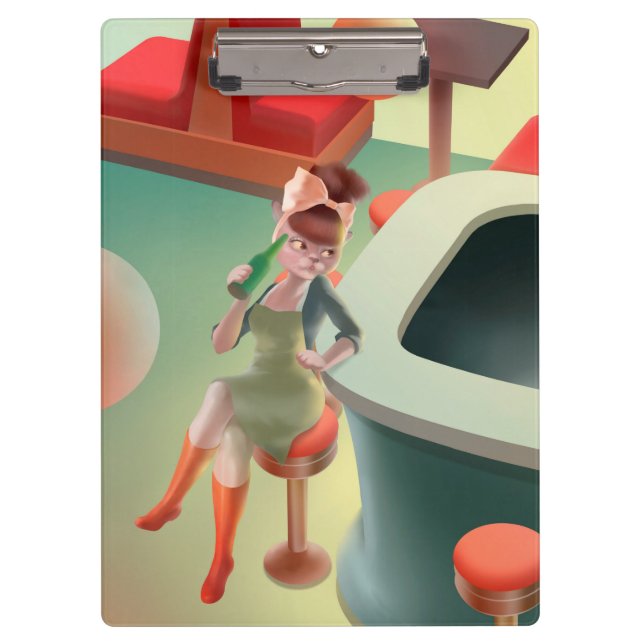 Pranchetas Miss Meow - Bar Noturno (Frente)