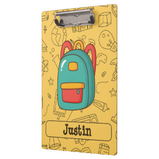 Pranchetas Mochila Personalizada de Volta às Aulas & Desenhos