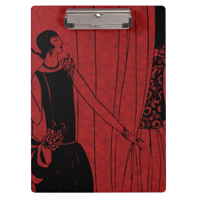 Pranchetas Modelo de desfile de moda Art Déco dos anos 1920 V (Frente)