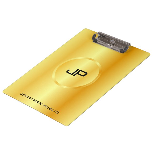 Pranchetas Modelo personalizado com aparência Dourada moderna (Inclinado)