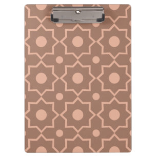 Pranchetas Modern Mocha Mousse Forma Geométrica Rosa Dusty