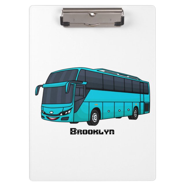 Pranchetas Modern passenger bus cartoon illustration  (Frente)
