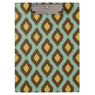 Pranchetas Moderno amarelo azul do ikat tribal moderno