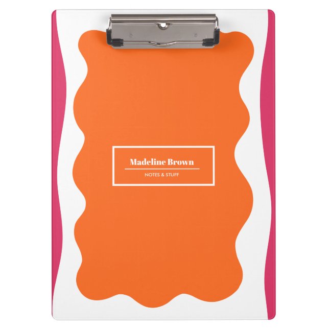 Pranchetas Moderno Fofo Abstrato Elegante Personalizado (Frente)