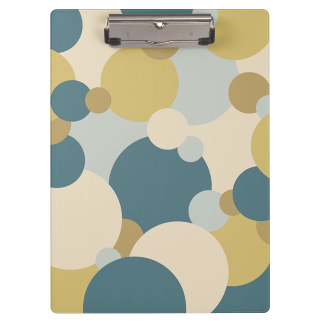 Pranchetas Moléculas amarelas azuis Área de Transferência (Frente)