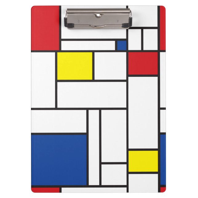 Pranchetas Mondrian Minimalist Geométrico De Stijl Modern Art (Frente)