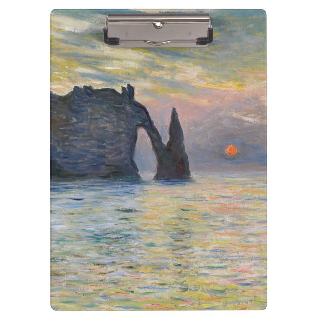 Pranchetas Monet - Manneport, Cliff em Etretat, Sunset (Frente)