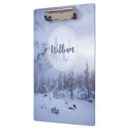 Pranchetas Monograma da floresta de névoa das maravilhas do i