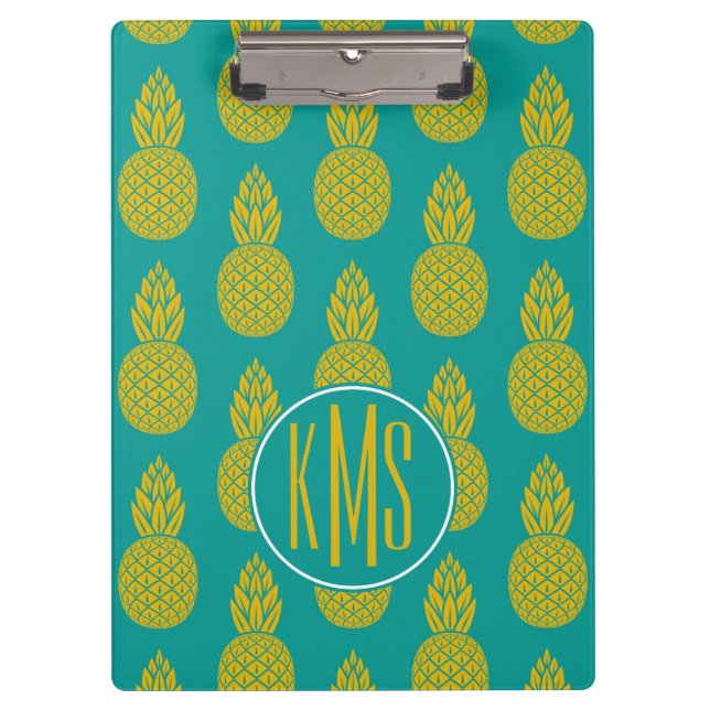 Pranchetas Monograma da fruta tropical | do abacaxi (Frente)