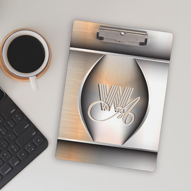 Pranchetas Monograma de Aço Brutado brilhante (Criador carregado)