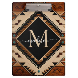 Pranchetas Monograma do Estilo Boho da Cultura Indiana Nativa