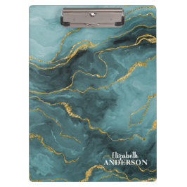 Pranchetas Monograma do Mármore do Gato de Agato Azul Elegant