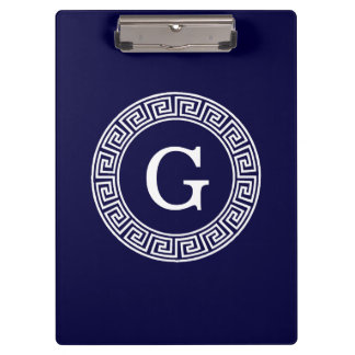 Pranchetas Monograma inicial do Quadro de Linhas Chave Grego 