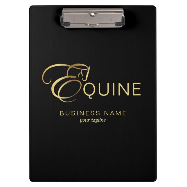 Pranchetas Monograma - Letra E Cavalo em ouro (Frente)