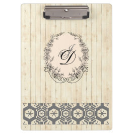 Pranchetas Monograma Moderno Padrão Antiquado Madeira de Vint