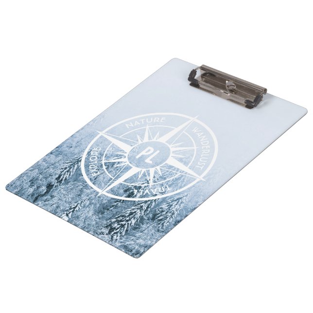 Pranchetas Monograma monograma de emblem em estrela de compas (Inclinado)