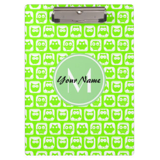 Pranchetas Monograma Personalizado de Neon Limão