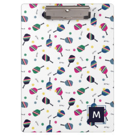 Pranchetas Monograma Personalizado Monograma Cor-de-rosa Azul