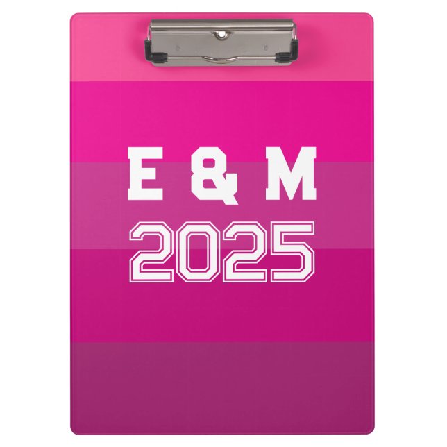 Pranchetas "Monograma personalizável e anos (Frente)