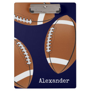 Pranchetas Monogramas Marinho de futebol Blue Planner