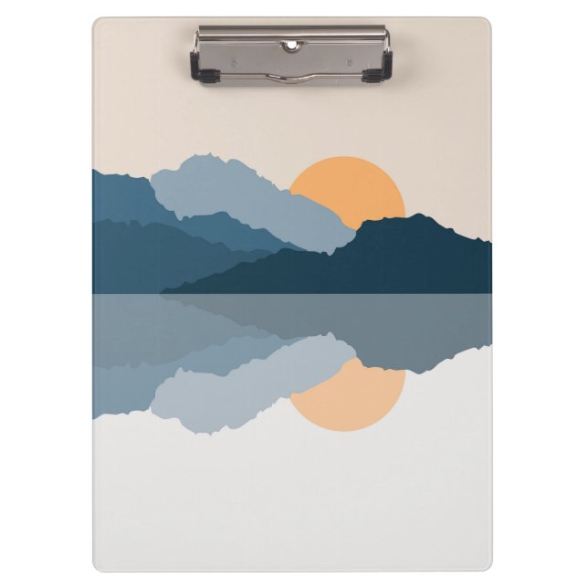 Pranchetas Montanhas azuis no lago (Frente)