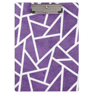 Pranchetas Mosaico roxo e branco