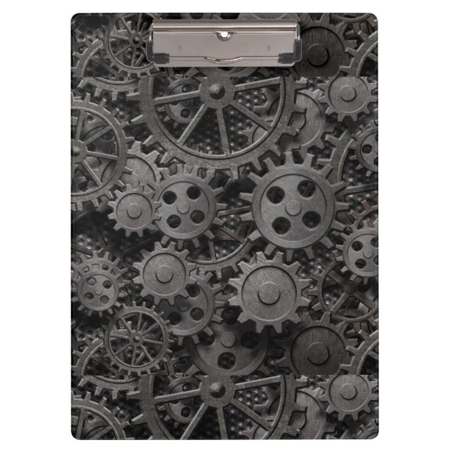 Pranchetas Muitas engrenagens do metal ou peças oxidadas (Frente)