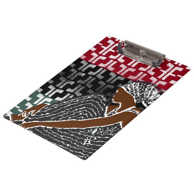 Pranchetas Mulher Negra Africana com Quebra-Cabeça Herança (Inclinado)