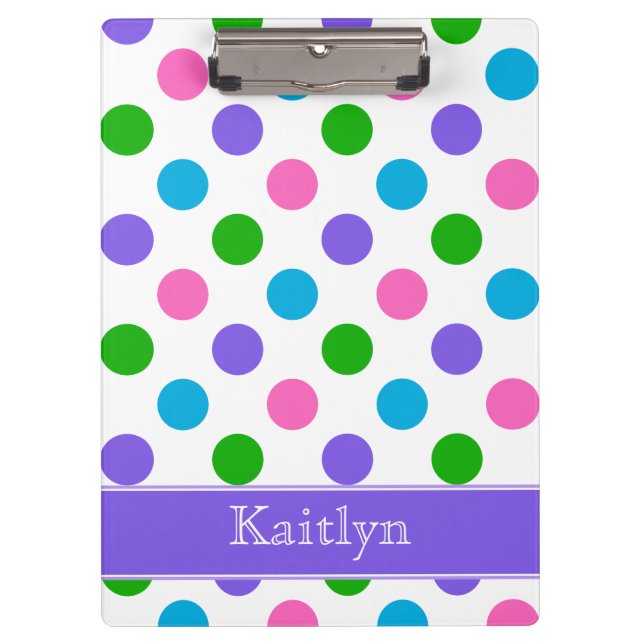 Pranchetas Multi bolinhas da cor personalizadas (Frente)