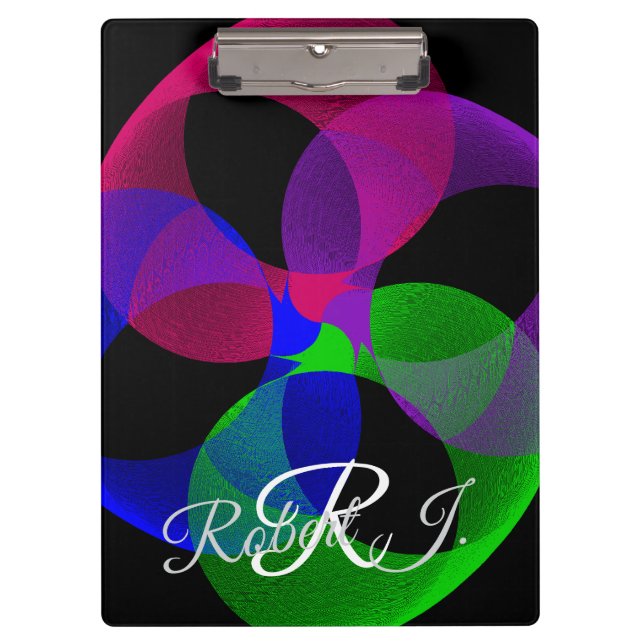 Pranchetas Multi Color Fusion Geometric Clipboard (Frente)