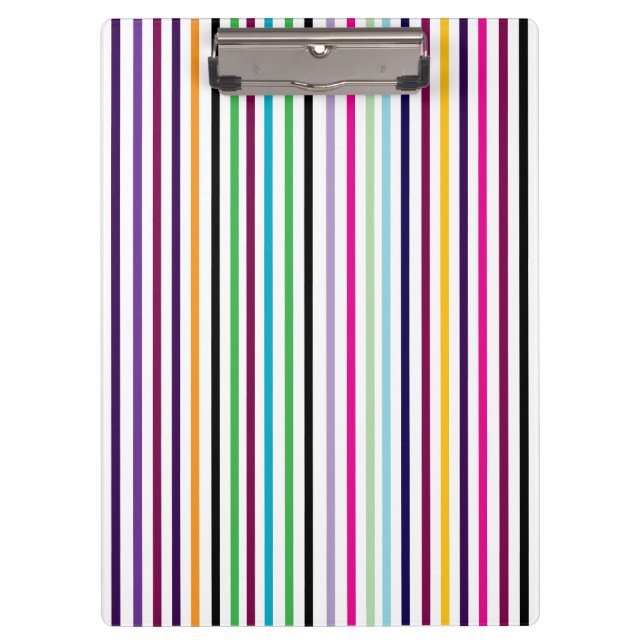 Pranchetas Multicolored Vertical Striped Clipboard (Frente)