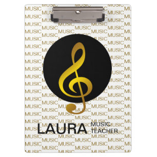 Pranchetas Músico Professor Dourado Piano Keyboard Músico DJ
