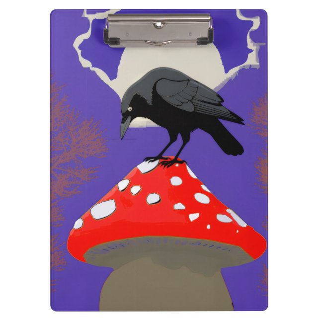 Pranchetas 🖤 Mystical Raven Clipboard (Frente)