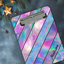 Pranchetas Na moda holográfico azul-quic