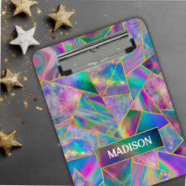 Pranchetas Na moda holographic chic faux gold