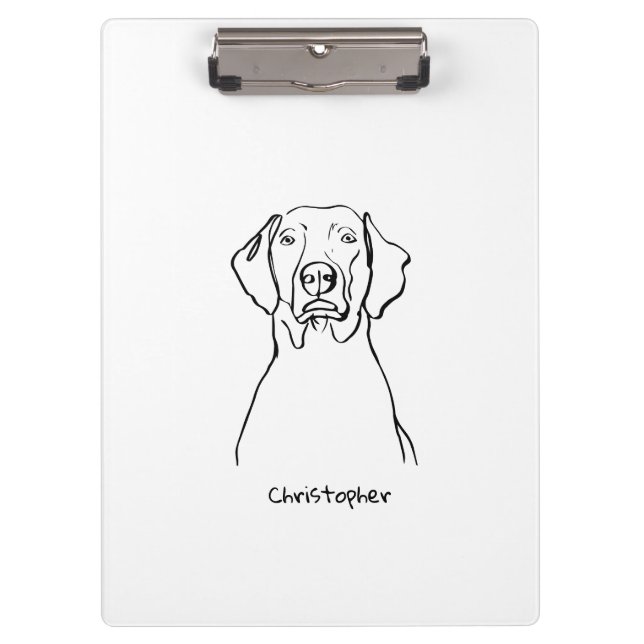 Pranchetas Na moda Weimaraner: Seu Texto, Seu Estilo (Frente)