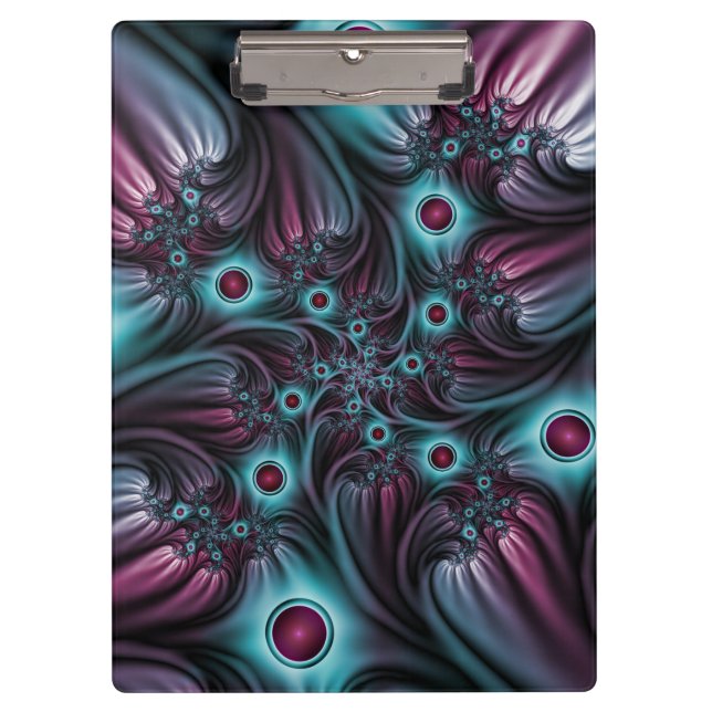 Pranchetas Na Profundidade da Arte Fractal Abstrato Azul Cor- (Frente)