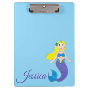 Pranchetas Nadação Roxa Azul Sereia Personalizada