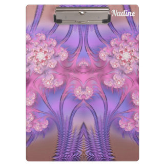 Pranchetas NADINE ~ PASTEL 3D! Pink, Mauve GLOSSY Clipboard