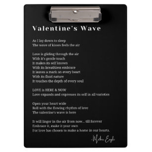 Pranchetas Namorados de ondas de amor poema poster